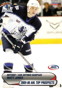 2005-06 Choice AHL Top Prospects #21 Matt Jones Front