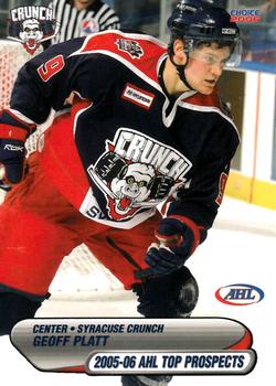 2005-06 Choice AHL Top Prospects #32 Geoff Platt Front
