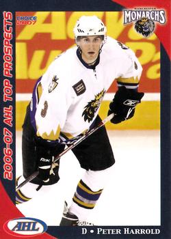 2006-07 Choice AHL Top Prospects #22 Peter Harrold Front