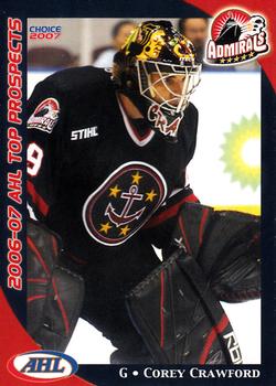 2006-07 Choice AHL Top Prospects #29 Corey Crawford Front