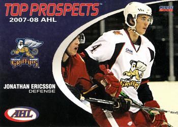 2007-08 Choice AHL Top Prospects #8 Jonathan Ericsson Front