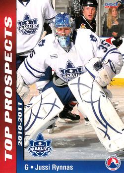 2010-11 Choice AHL Top Prospects #40 Jussi Rynnas Front