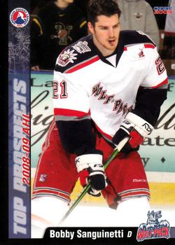 2008-09 Choice AHL Top Prospects #12 Bobby Sanguinetti Front