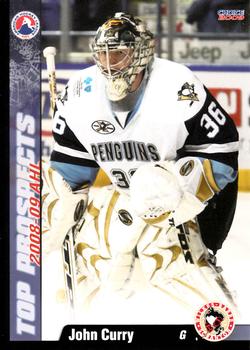 2008-09 Choice AHL Top Prospects #48 John Curry Front