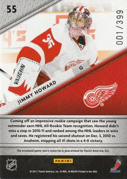 2011-12 Panini Certified - Fabric of the Game #55 Jimmy Howard Back
