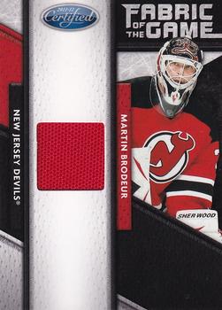 2011-12 Panini Certified - Fabric of the Game #86 Martin Brodeur Front