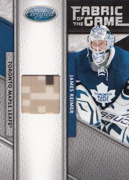 2011-12 Panini Certified - Fabric of the Game #137 James Reimer Front