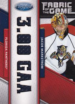 2011-12 Panini Certified - Fabric of the Game Claim To Fame Die Cut #62 Jacob Markstrom Front