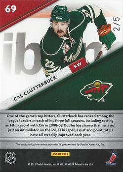 2011-12 Panini Certified - Fabric of the Game Claim To Fame Die Cut Prime #69 Cal Clutterbuck Back