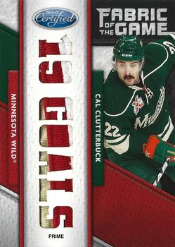 2011-12 Panini Certified - Fabric of the Game Claim To Fame Die Cut Prime #69 Cal Clutterbuck Front
