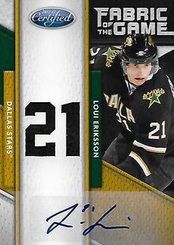2011-12 Panini Certified - Fabric of the Game Jersey Number Autographs #47 Loui Eriksson Front