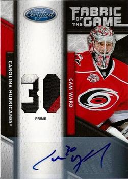 2011-12 Panini Certified - Fabric of the Game Jersey Number Autographs Prime #30 Cam Ward Front