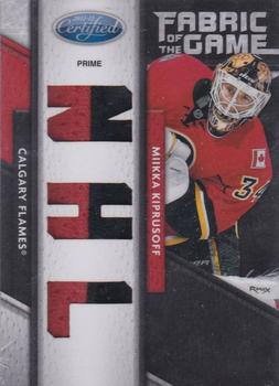 2011-12 Panini Certified - Fabric of the Game NHL Die Cut Prime #23 Miikka Kiprusoff Front