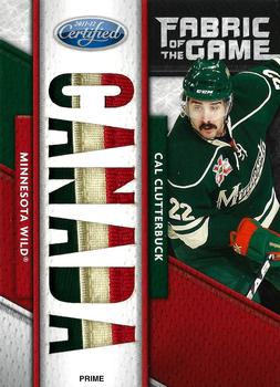 2011-12 Panini Certified - Fabric of the Game National Die Cut Prime #69 Cal Clutterbuck Front