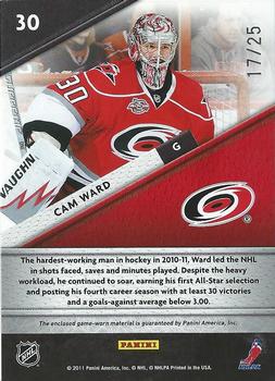 2011-12 Panini Certified - Fabric of the Game Prime #30 Cam Ward Back