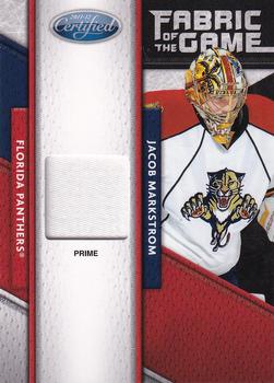 2011-12 Panini Certified - Fabric of the Game Prime #62 Jacob Markstrom Front