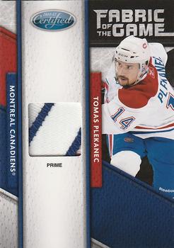 2011-12 Panini Certified - Fabric of the Game Prime #81 Tomas Plekanec Front