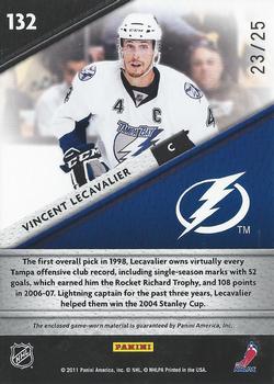 2011-12 Panini Certified - Fabric of the Game Prime #132 Vincent Lecavalier Back