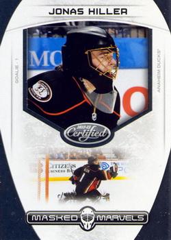 2011-12 Panini Certified - Masked Marvels #18 Jonas Hiller Front