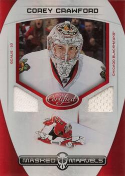 2011-12 Panini Certified - Masked Marvels Materials #5 Corey Crawford Front