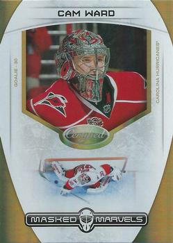2011-12 Panini Certified - Masked Marvels Mirror Gold #4 Cam Ward Front