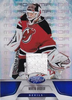 2011-12 Panini Certified - Mirror Blue Materials #52 Martin Brodeur Front