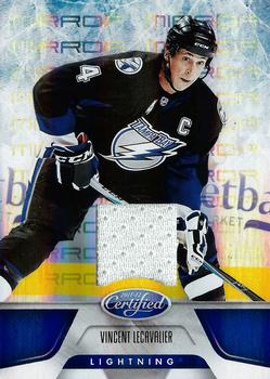 2011-12 Panini Certified - Mirror Blue Materials #81 Vincent Lecavalier Front