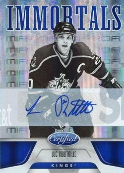 2011-12 Panini Certified - Mirror Blue Signatures #161 Luc Robitaille Front