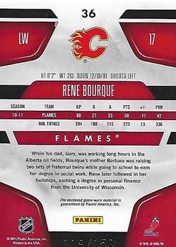 2011-12 Panini Certified - Mirror Red Materials Dual #36 Rene Bourque Back