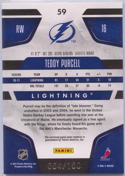 2011-12 Panini Certified - Mirror Red Materials Dual #59 Teddy Purcell Back