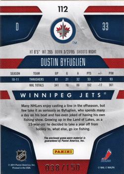 2011-12 Panini Certified - Mirror Red Materials Dual #112 Dustin Byfuglien Back