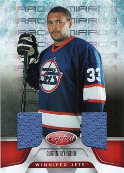 2011-12 Panini Certified - Mirror Red Materials Dual #112 Dustin Byfuglien Front