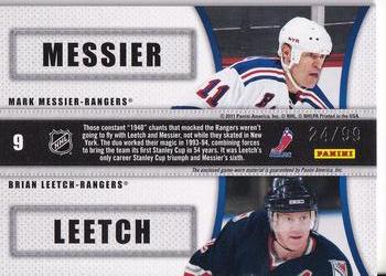 2011-12 Panini Certified - Shirt Off My Back Combos #9 Brian Leetch / Mark Messier Back