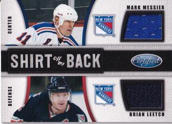 2011-12 Panini Certified - Shirt Off My Back Combos #9 Brian Leetch / Mark Messier Front