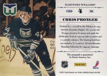 2011-12 Panini Certified - Throwback Threads Autographs #4 Chris Pronger Back
