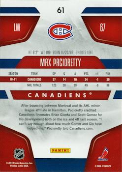 2011-12 Panini Certified - Totally Silver #61 Max Pacioretty Back