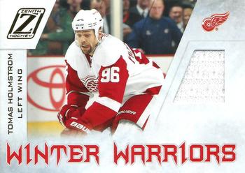 2010-11 Panini Zenith - Winter Warriors Materials #HO Tomas Holmstrom Front