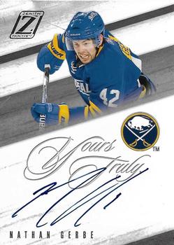 2010-11 Panini Zenith - Yours Truly Autographs #NG Nathan Gerbe Front