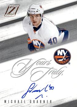 2010-11 Panini Zenith - Yours Truly Autographs #GR Michael Grabner Front