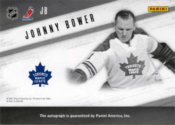 2010-11 Panini Zenith - Yours Truly Autographs #JB Johnny Bower Back