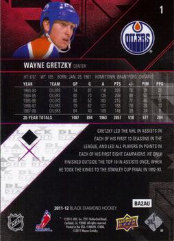 2011-12 Upper Deck Black Diamond #1 Wayne Gretzky Back