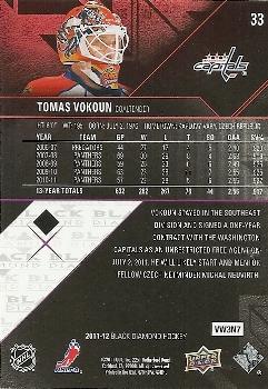 2011-12 Upper Deck Black Diamond #33 Tomas Vokoun Back