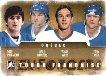 2011-12 In The Game Enforcers #12 Wilf Paiement / Dale Hunter / Wally Weir / Tony Twist Front
