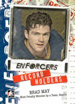 2011-12 In The Game Enforcers #21 Brad May Front