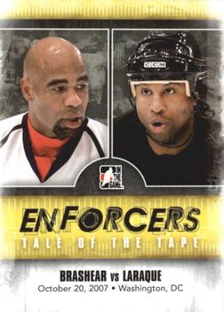 2011-12 In The Game Enforcers #29 Donald Brashear / Georges Laraque Front