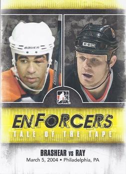 2011-12 In The Game Enforcers #41 Donald Brashear / Rob Ray Front