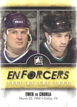 2011-12 In The Game Enforcers #43 Todd Ewen / Shane Churla Front