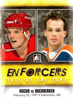 2011-12 In The Game Enforcers #47 Joey Kocur / Kelly Buchberger Front