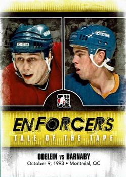 2011-12 In The Game Enforcers #50 Lyle Odelein / Matthew Barnaby Front