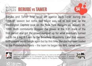2011-12 In The Game Enforcers #54 Craig Berube / Chris Tamer Back